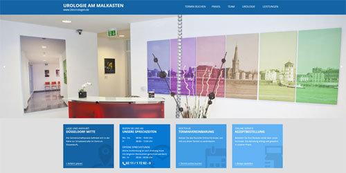 Urologie am Malkasten Webseite Screenshot