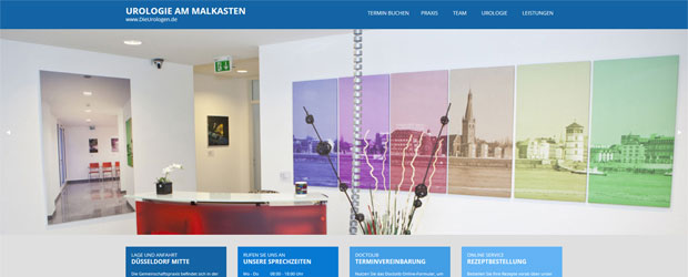 Urologie am Malkasten Webseite Screenshot